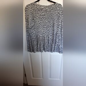 Gray Animal Print Tunic